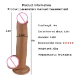Factory Custom OEM 9 Inch Phallus Large Thick Caramel Masturbator Female Adult Make Love TPE Dildo - 图片 4