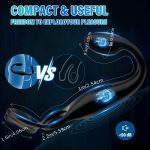 Prostate Massager Anal Plug Cock Ring Vibrator Sperm Lock Ring Delay Ejaculation Trainer Penis Ring Vibrator for Men - 图片 4
