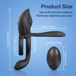 Silicone Vibrator Cock Ring Rechargeable 9 Vibration Remote Control G-Spot Clitoris Stimulator Adult Intimacy Toy for Men - 图片 4