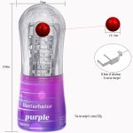 Vibrating Modes Electric Masturbator Transparent Crystal Masturbation Cup for Men Adult Toys Men - 图片 4