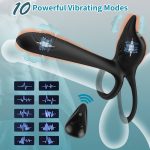 OEM 3 in 1 Vibrating Remote Control Cock Ring Vibrator Clitorals Stimulator Penis Ring for Men Sex Toys - 图片 4