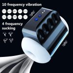 OEM Best Selling 10 Frequency Vibrating 4 Sucking Sex Toy for Man Through Type Aircraft Cup Realistic Male Masturbator - 图片 4