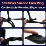 OEM Vibrating Penis Ring Sex Toys 2 in 1 Vibrating Cock Ring With 10 Vibration Silicone Adult Toy Adult Sex Toys for Couples - 图片 4