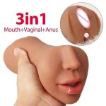 3 in 1 Male Masturbator Realistic Pocket Pussy Stroker Masturbadores Masculinos - 图片 4