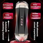 OEM Voice Interaction Double Head Vibrator Masturbation Cup Male Men's Sexual Products Exercise Masturbation Cup - 图片 4
