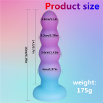 OEM Silicone Adult Female Dildo Soft Big Size Pull Beads Butt Plug Sex Toys for Anal Use - 图片 4
