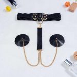 OEMNipple Leather Collar Punishment Breast Nipple Clip Couple Flirtatious Milk Mimi Clip Metal Bells Nipple Clamp SM Sex Product - 图片 4