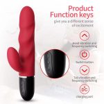 Thrusting Vibrator Clitoral Stimulator 10 Mode Licking Realistic Dildo Female Masturbation Handheld Vibrating Stick - 图片 4
