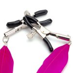 OEM Hotselling Bdsm Lady Sexy Toy Nipple Clip Clamp Women Sexy Toys with pink Feather New - 图片 4