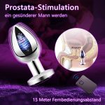 Wholesale Stainless Steel 10 Modes Vibrator Anal Plug Prostate Massagger Metal Vibrating Anal Plug with Remote - 图片 4