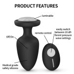 Remote Control Plug Anal Sex Toys for Men and Women Butt Plug 10 Frequency Vibration Butt Plug Vibrator - 图片 4