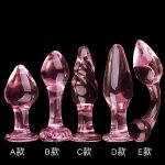 New Design Large Glass Butt Plug Anal SM Adults With Crystal Penile Glass Enlarged Anal Plug - 图片 4
