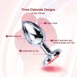 3Pcs/Set S M L Metal Anal Plug Stainless Butt Plug Fetish Adult Anal Sex Toys Heart Crystal Jewelry Anal Butt Plug for Men Woman - 图片 4