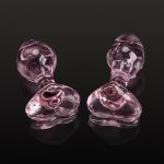 Pink Heart Shaped Masturbation Anal Glass Rod Massage Stick Supplies Female G-spot Female Adult Sexy Toys - 图片 4