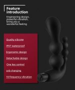 High Quality Adult Sex Toy 10 Frequency Silicone Vibrating Anal Butt Plug Prostate Massager Anal Toy Vibrator for Women Men - 图片 4