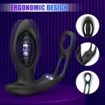 Oem Men's G-Spot Masturbator Vibrating Butt Plug Private Massage Flirting Tool Silicone Hollow Anal Plug - 图片 4