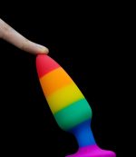 Rainbow Color Medical Grade Liquid Silicone Anal Plug Dildo Sex Toy for Men and Women G-Spot Butt Stimulation - 图片 4