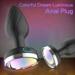 OEM Wireless Remote Control Luminous Anal Plug Silicone Female Harem Masturbator Safer Sex Product - 图片 4