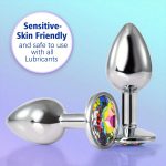 OEM Colorful Anal Butt Plug 3 Pcs Sets Dazzling Colour Safety Metal Fantasy Sex Games for Starter Beginner - 图片 4