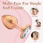 OEM New Unique Ice Flower Male Female Insert Sex Toys Juguetes Anales Para Hombres Round Gold Metal Butt Plug Anal Toys - 图片 4