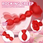 Rose Butt Plug Prostate Massager With 360?? Cyclic 10 Rotating & Vibrating Modes G Spot Vibrator Anal Toys for Men Women Couples - 图片 4