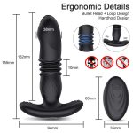 OEM APP Control Anal Stimulator Prostate Massager Sex Toy Electric Male Prostate Massaging Vibrator Dildo Vibrator - 图片 4
