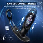 OEM Double Ring Remote Control Telescopic Butt Anal Plug Prostate Massager for Men and Women Vibration Masturbation Tools - 图片 4