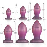 OEM Heart-Shape Anal Plug Sex Toys for Men & Women Diamond Back Court Anal Expander Adult Products for Sex - 图片 4