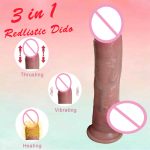 Realistic Soft Dildo With Suction Cup Hands Free Female Masturbation Simulation Penis Sex Toy for Woman and Men Consolador - 图片 4
