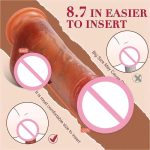 USB Recharging Soft Silicone Dildo Vibrator 360 Degree Rotating Heating Vibrating Dildo Machine Thrusting Dildo for Female Sex - 图片 4