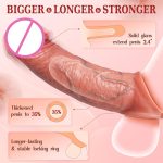 App Remote Control Penis Sleeve Cock Sleeve Vibrator 4IN1 Realistic Male Men Sex Toys Penis Extender Vibrating Cock Ring - 图片 4