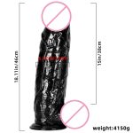 Huge Black Dildo With Suction Cup Perfect for Anal Play Female Masturbation and Gay Couples Adult Sex Toy for Men Women - 图片 4