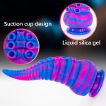 Monster Dildo Tentacle Adult Toy Big Thick Dildos Wholesale Fantasy Colorful Monster Dildo With Octopus-Shape - 图片 4
