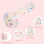 6.5 Inch Clear Silicone Dildo with Flared Suction Cup Base for Hands-Free Play - 图片 4