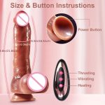 Thrusting Dildo Vibrator Sex Toys for Women Realistic Penis With Suction Cup Heating Anal Remote Control Couple Adult Games - 图片 4