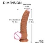 8.9 Inch Colorful Liquid Realistic Silicone Vibrating Dildo Machine Big Thrusting Dildos Vibrator Sex Toy for Women - 图片 4