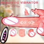 Wholesale Remote Control Women Dildos Vibrator Electric Telescopic Dildo Vibrator Silicone Sex Toys for Woman - 图片 4
