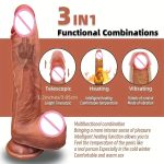 Hot Sale Multi-Function Silicone Wholesale Remote Control Warming Telescopic Women Dildo Vibrator Sex Toy - 图片 4