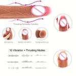 Big Warming Realistic Dildo Vibrating Machine Remote Control Heating Stretch Swing Thrusting Dildo Vibrator Sex Toys for Women - 图片 4