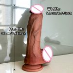 OEM Realistic Artificial Silicone Huge Dildo Soft up & Down Moving Head Vibrator Adult Sex Toy for Women - 图片 4