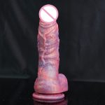 OEM Huge Dildo Realistic Big Silicone Rubber Dildo Penis Sex Toy for Lady - 图片 4
