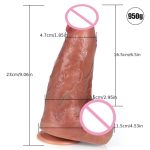 Extra Large Real Skin Dildo for Women's Masturbation PVC Liquid Silicone TPE Sex Toy - 图片 4