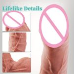 OEM Liquid Silicone Dildo Female Masturbator Realistic Dildo Soft Lifelike Dildo With Ball and Suction Cup Sex Toys for Couple - 图片 4