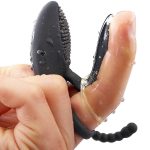 Men Sex Toy Penis Ring Silicone Double Cock Ring Vibrating Cock Ring Sex Products Massager Inflatable Anal Plug for Men - 图片 4