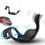 Prostate Massager Anal Plug Cock Ring Vibrator Sperm Lock Ring Delay Ejaculation Trainer Penis Ring for Men - 图片 5