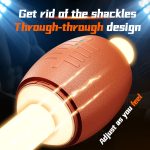 Male Masturbator Cup Crystal Open-Ended Stroker With Bump Balls Textu Vibrator Rotation Masturbating Device for Men - 图片 5