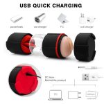 Split Design Men Pocket Pussy Stroker Vibrating Tongue Licking Automatic Masturbation Aircraft Cup Male Adults Sex Toys - 图片 5