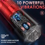 3D Sleeve Strong Stimulation Innovative Motors Telescoping LCD Display Automatic Male Stroker Thrusting Masturbation Cup for Men - 图片 5