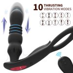 Remote Control Male Prostate Massager Vibrating Anal Plug G-spot Vibrator Anal Training Device Silicon Sex Toy - 图片 5