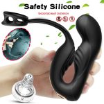 Male Prostate Massage Vibrator Double Ring Anal Plug Vibrator Silicone Delay Ejaculation Male Masturbator Adult Sex Toys for Men - 图片 5